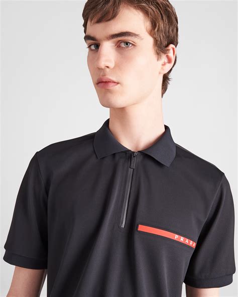 Prada pique polo shirt